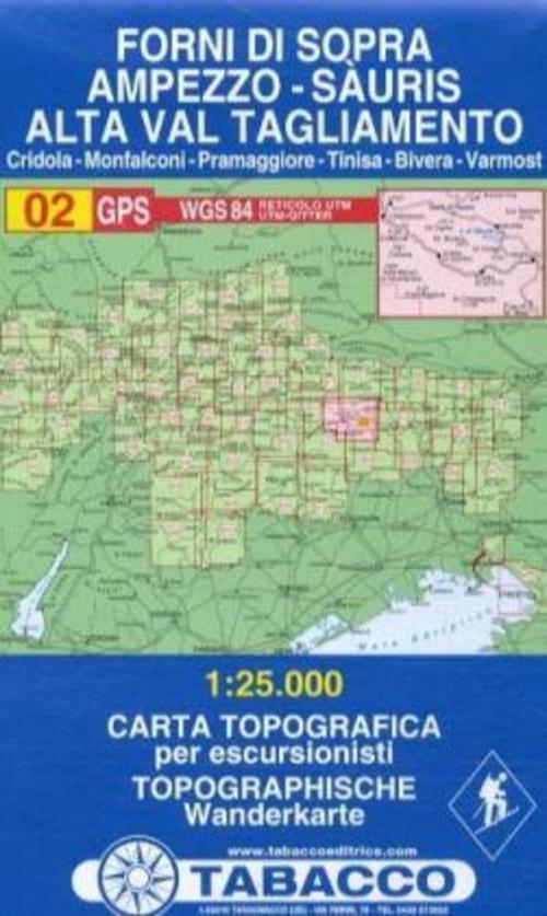 Tabacco Wandern Forni di Sopra - Ampezzo 1 : 25 000