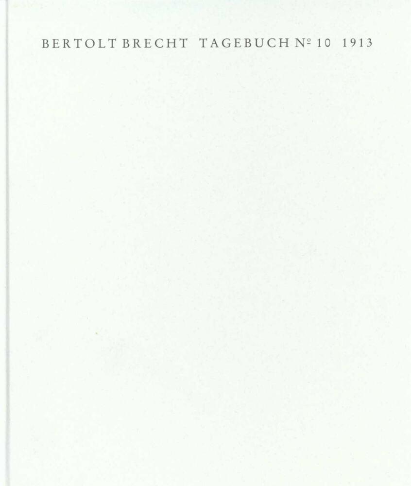 Tagebuch Nr.10, 1913, 2 Bde.