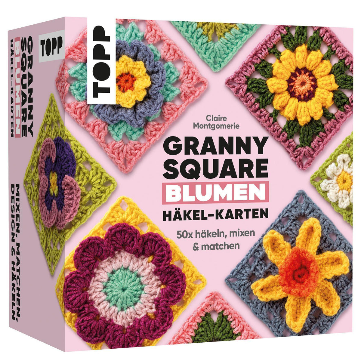 Buchcover: Granny Square Blumen Häkel-Karten (Deutsche Ausgabe)