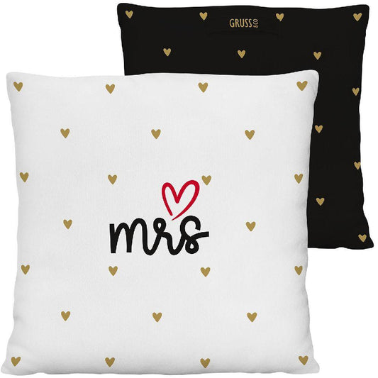 Plüschkissen Motiv \"Hochzeit Mr. & Mrs.\"
