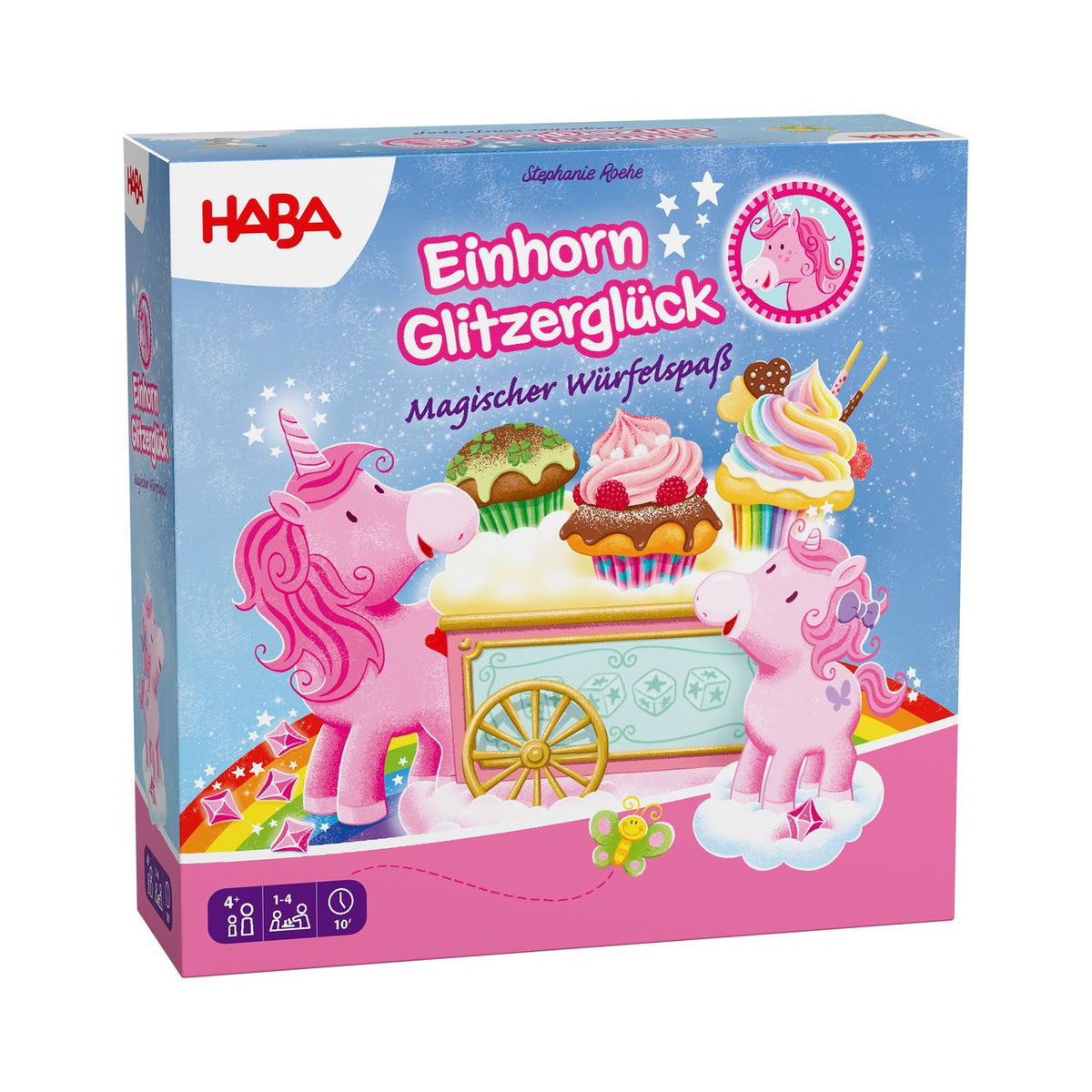 Buchcover: Einhorn Glitzerglück - Magischer Würfelspaß