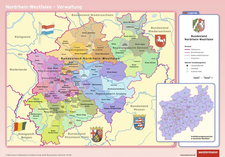Nordrhein-Westfalen, Posterkarte