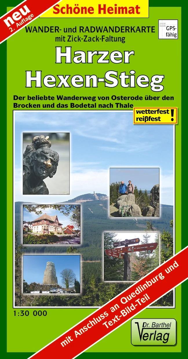 Harzer-Hexen-Stieg Radwander- und Wanderkarte 1 : 30 000