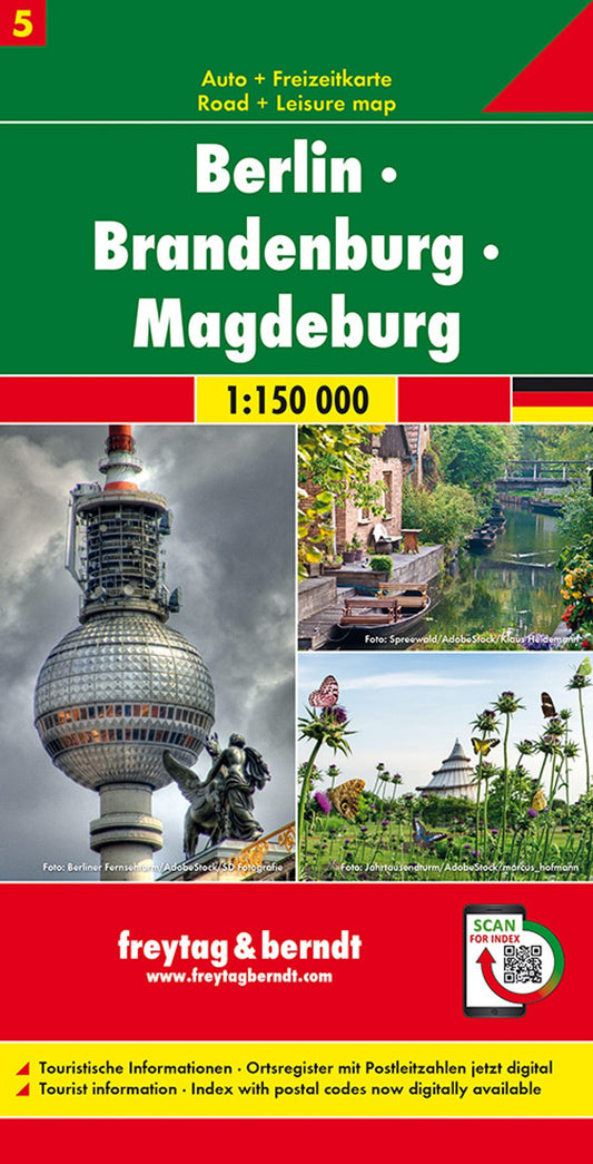freytag & berndt Straßenkarte Berlin - Brandenburg - Magdeburg 1:150.000