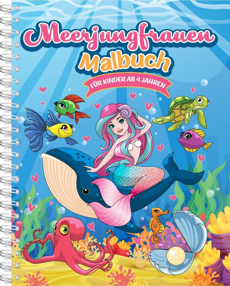 Buchcover: Meerjungfrauen-Malbuch für Kinder ab 4 Jahren