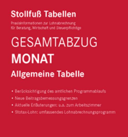 Tabelle, Gesamtabzug 2026 Monat Sonderausgabe Juli