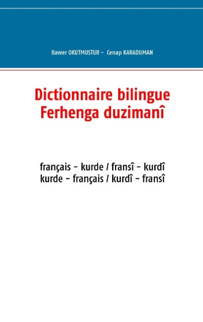 Dictionnaire bilingue français - kurde
