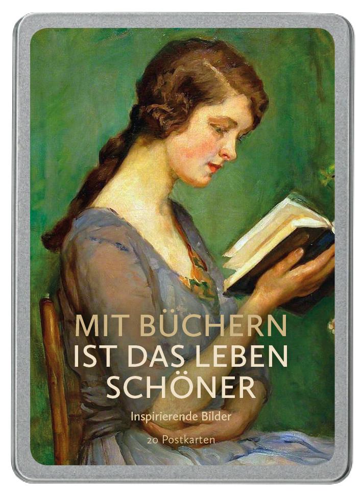 Buchcover: Mit Büchern ist das Leben schöner Postkarten VE 20