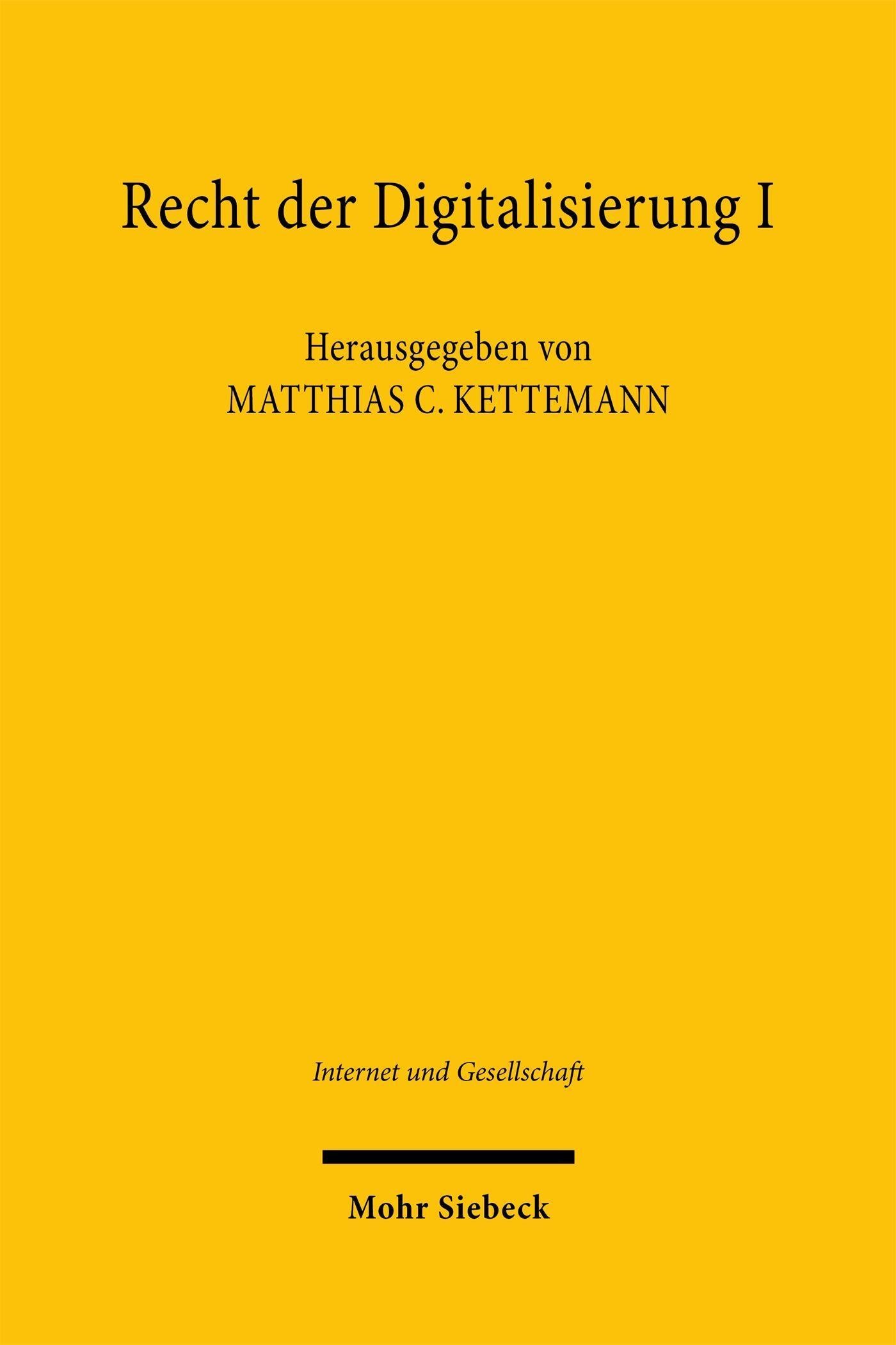 Recht der Digitalisierung I
