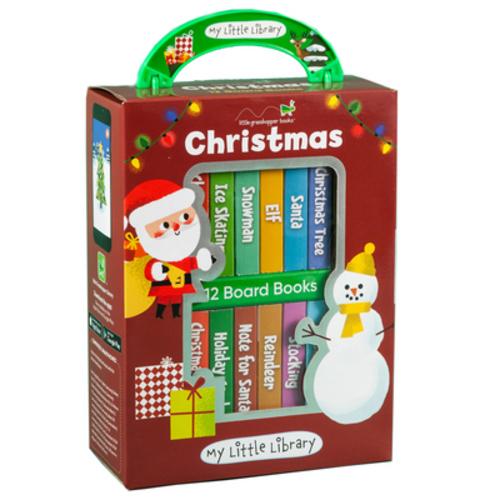 My Little Library: Christmas - 12 Mini Board Books for Babies & Toddlers First Christmas Stories with Santa, Reindeer, Snowmen and More Holiday Gift Set in Keepsake Box
