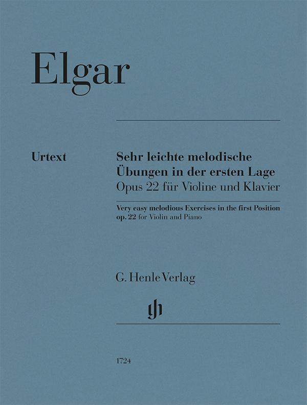 Edward Elgar - Sehr leichte melodische Übungen in der ersten Lage op. 22 für Violine und Klavier