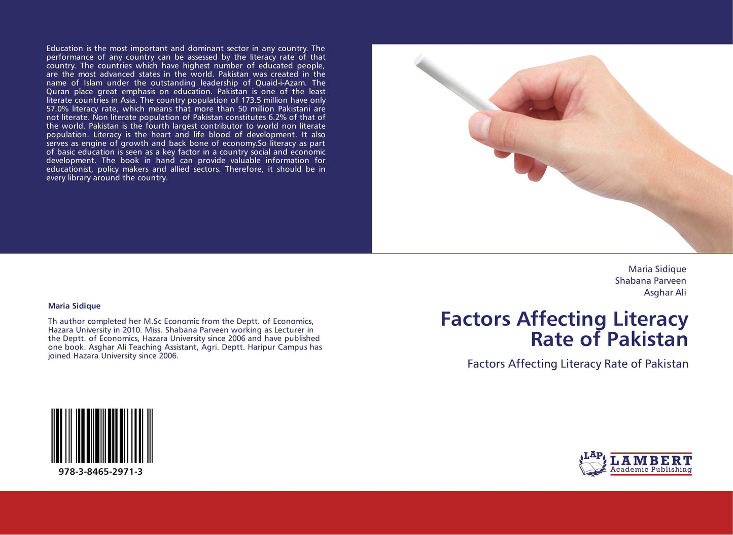 Factors Affecting Literacy Rate of Pakistan