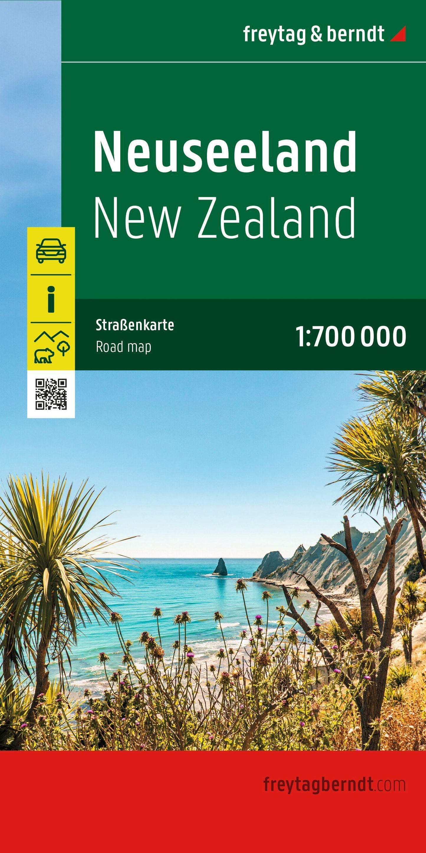 Neuseeland, Straßenkarte 1:700.000, freytag & berndt