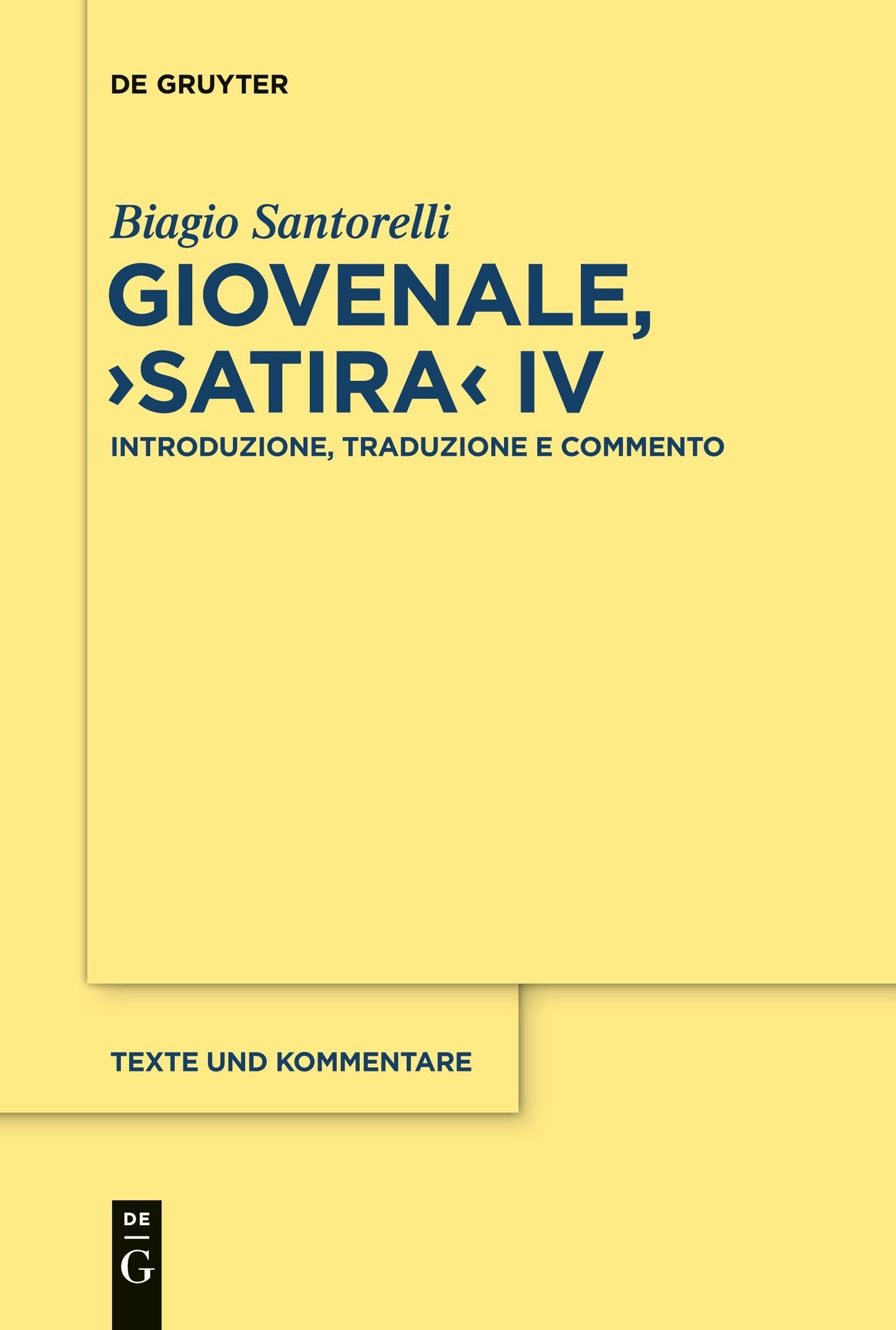 Giovenale, \"Satira\" IV