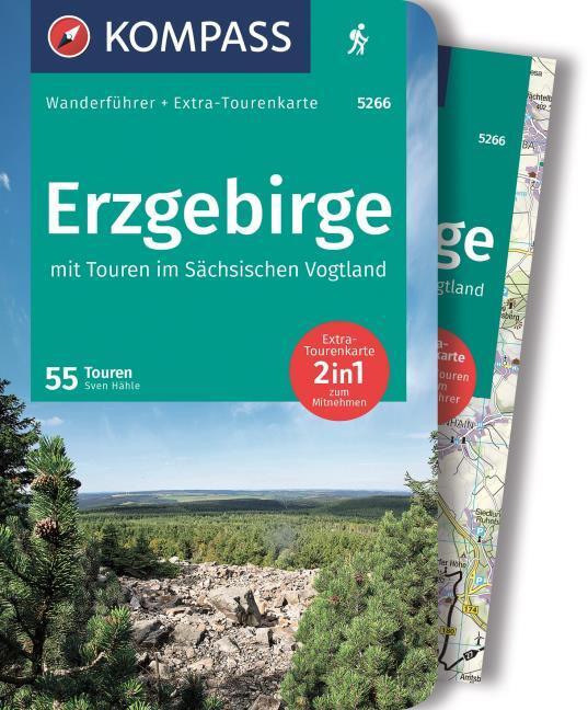 KOMPASS Wanderführer Erzgebirge, 55 Touren mit Extra-Tourenkarte
