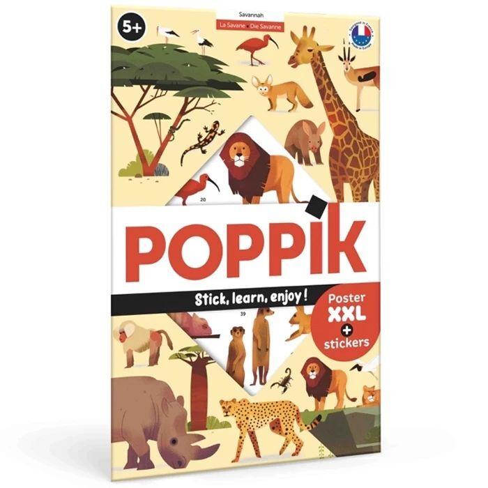 POPPIK - Sticker Lernposter Savanne