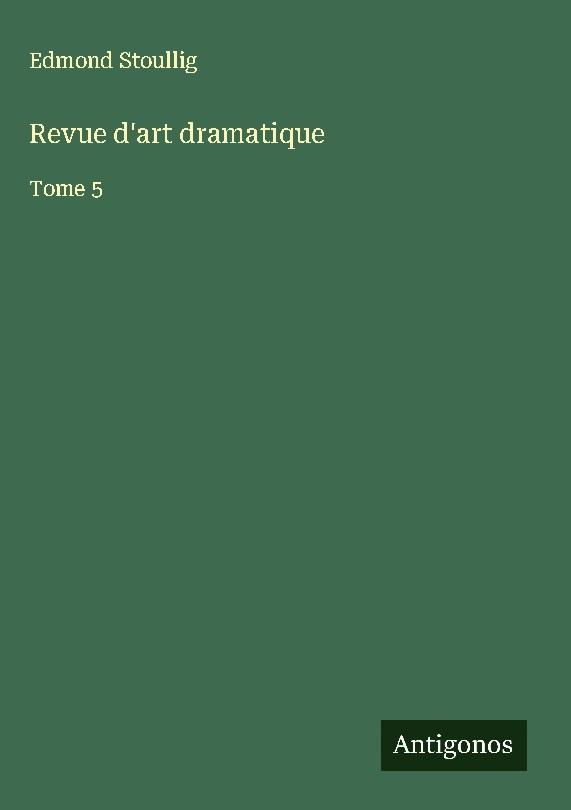 Revue d'art dramatique