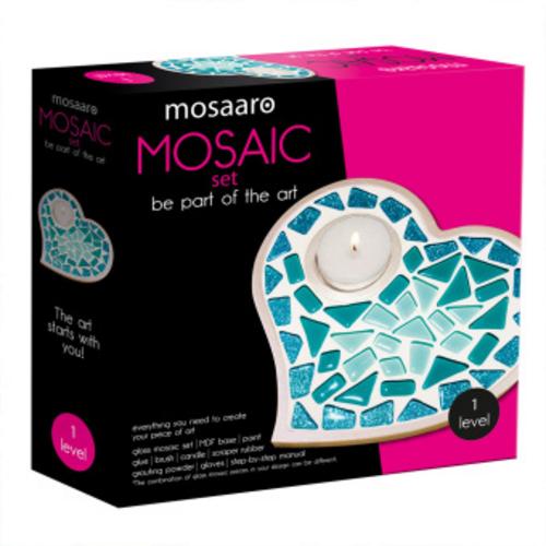 Kreativ-Set Mosaaro Glasmosaik Kerzenhalter. Herz  MA1011
