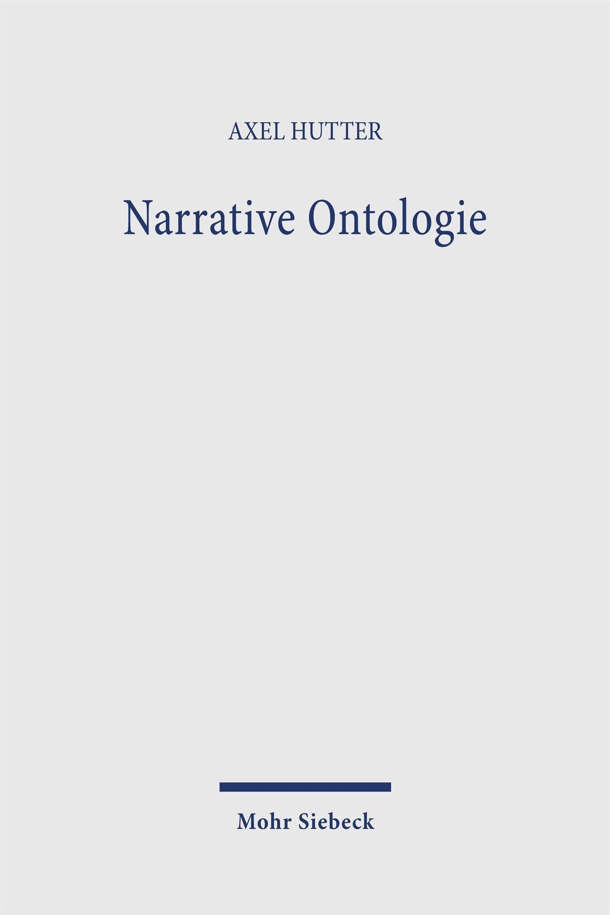 Buchcover: Narrative Ontologie