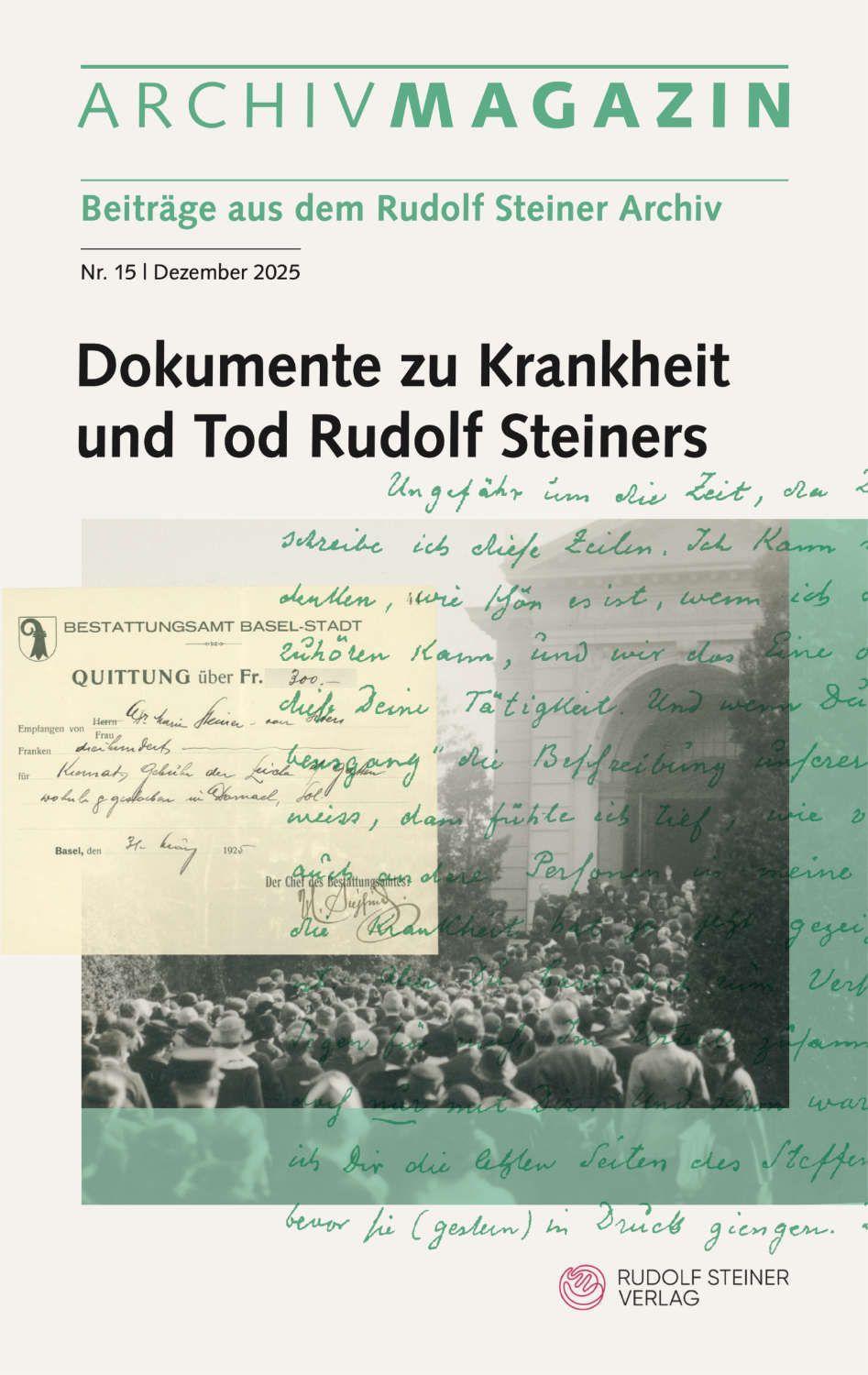 Buchcover: ARCHIVMAGAZIN. Beiträge aus dem Rudolf Steiner Archiv