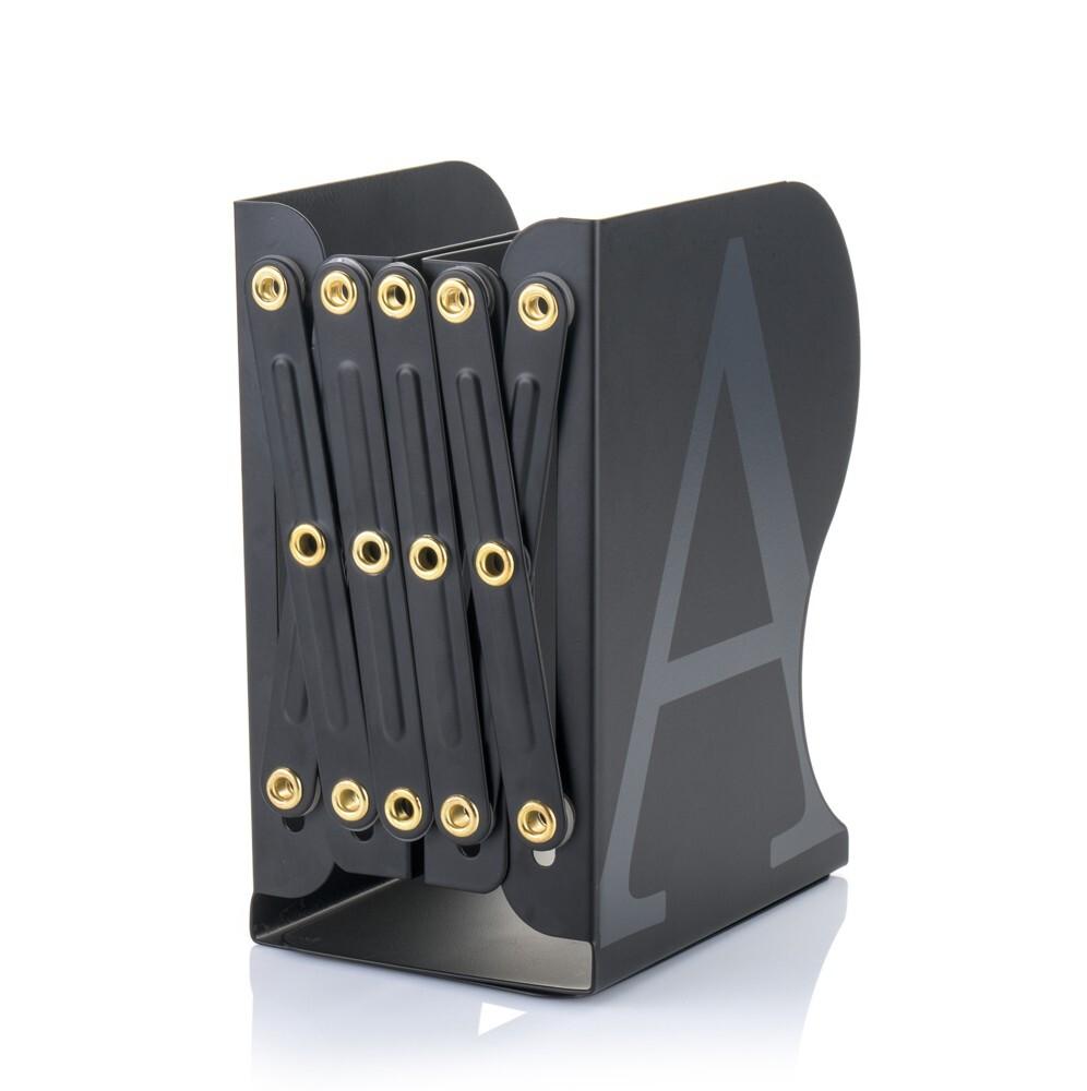 Buchcover: MyLibrary Flexibles A-Z Metall-Buchregal (schwarz)