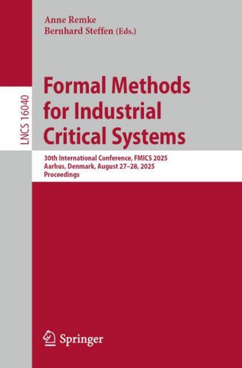 Buchcover: Formal Methods for Industrial Critical Systems