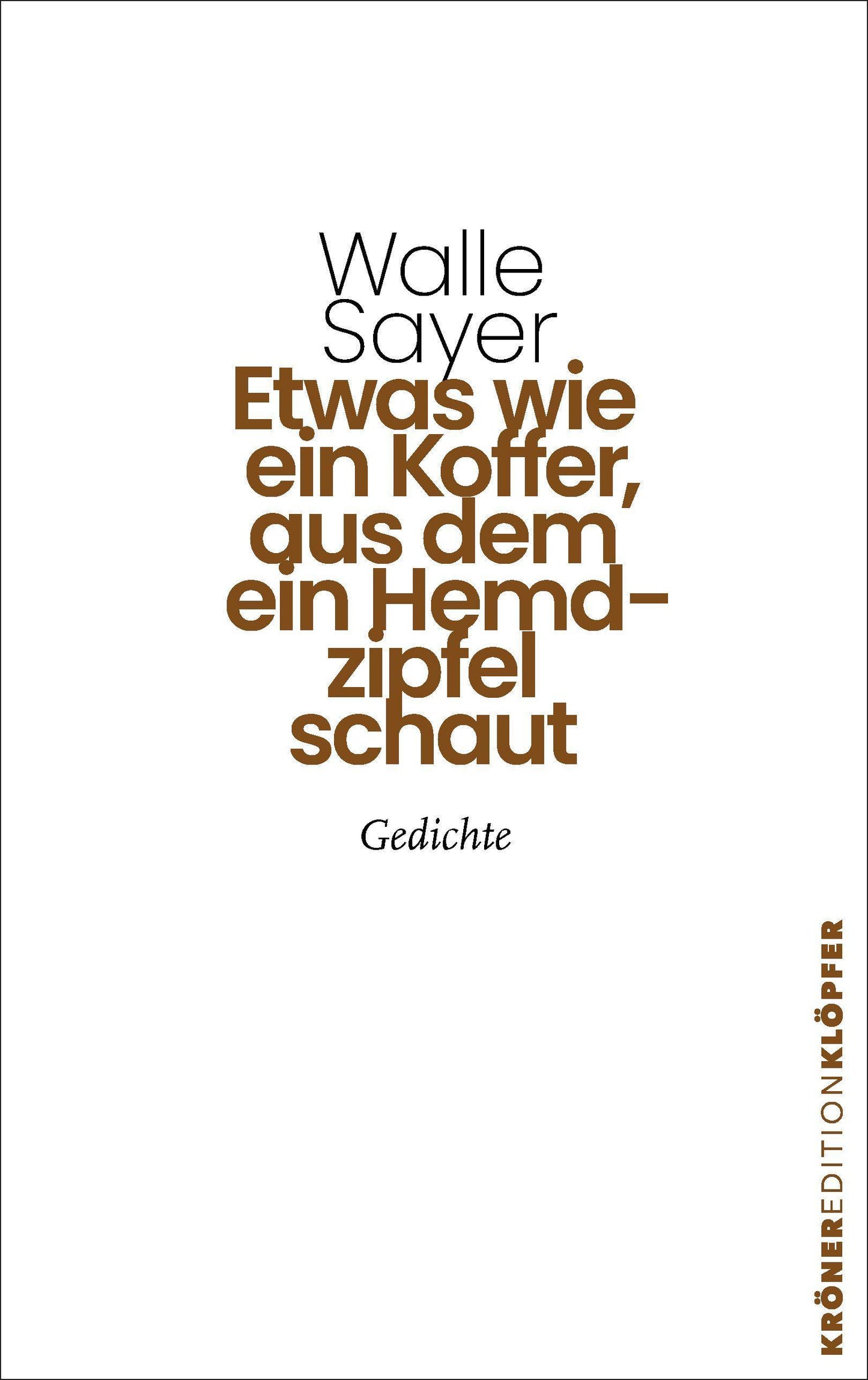 Etwas wie ein Koffer, aus dem ein Hemdzipfel schaut