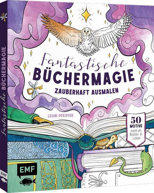 Fantastische Büchermagie - Zauberhafte Lesewelten zum Ausmalen