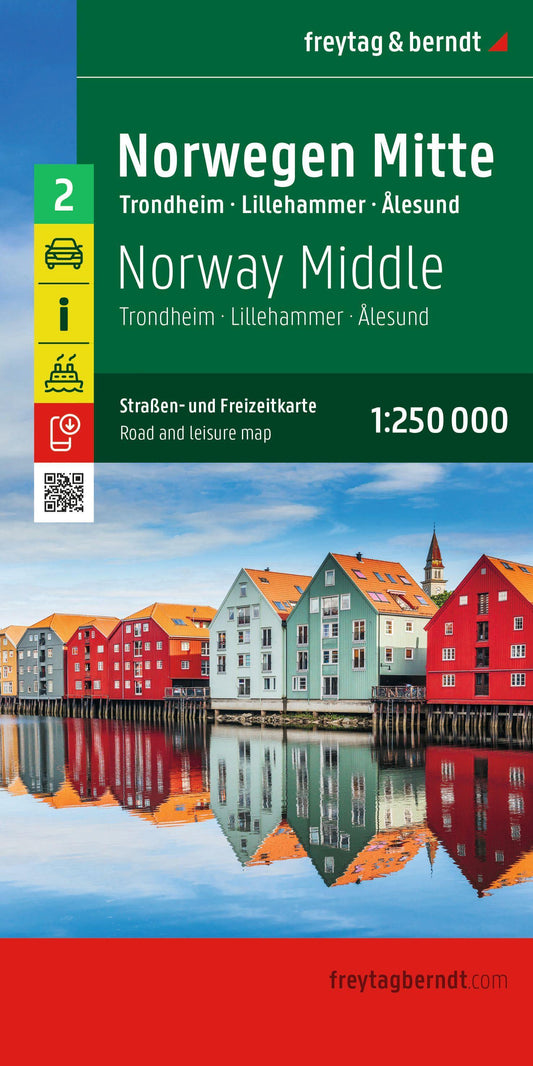 Norwegen Mitte, Straßen- und Freizeitkarte 1:250.000, freytag & berndt
