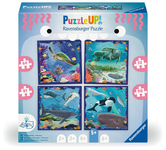 Kinderpuzzle 64,72,81,90 Teile - Puzzle UP! Meerestiere