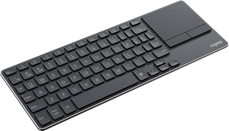 RAPOO E2810M Smart TV Multi-Media Wireless metal Keyboard black DE