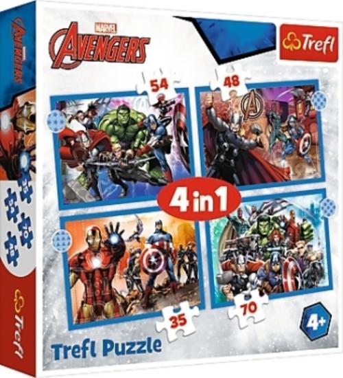Buchcover: Marvel Avengers, 4 in 1 Puzzle (Kinderpuzzle)