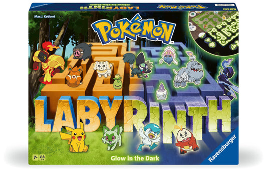 Pokémon Labyrinth Glow in the Dark - Gesellschaftsspiel & Brettspiel ab 7 Jahre