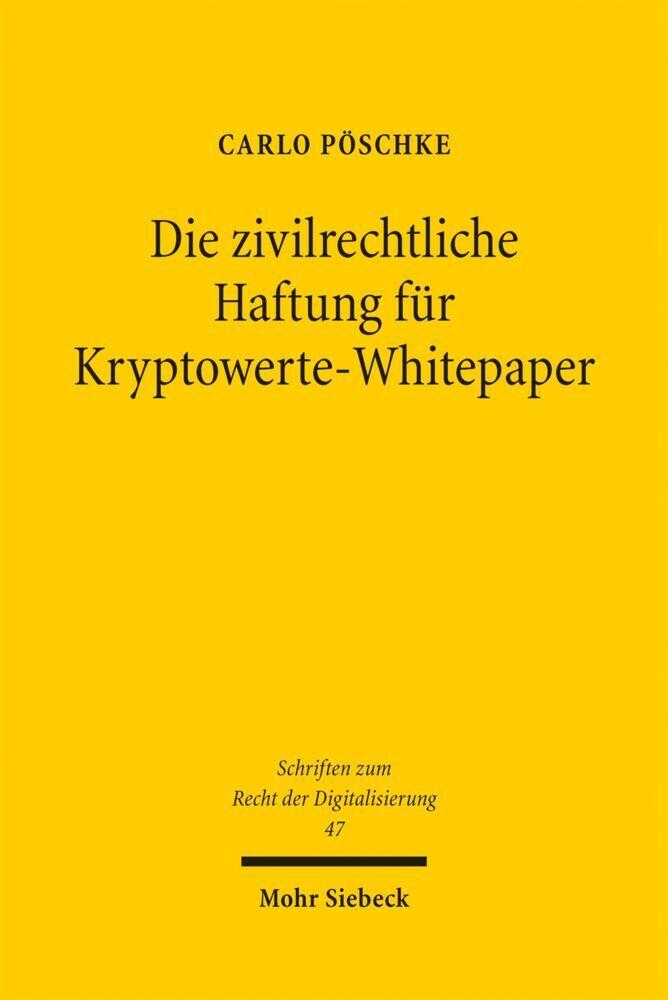 Die zivilrechtliche Haftung für Kryptowerte-Whitepaper