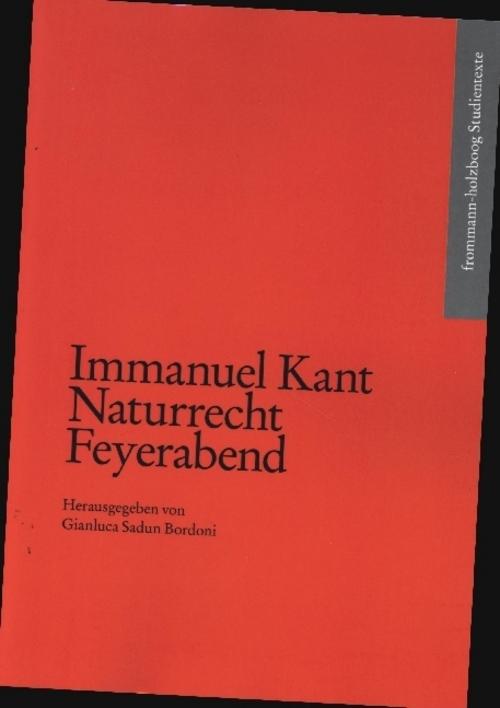 Immanuel Kant: Naturrecht Feyerabend