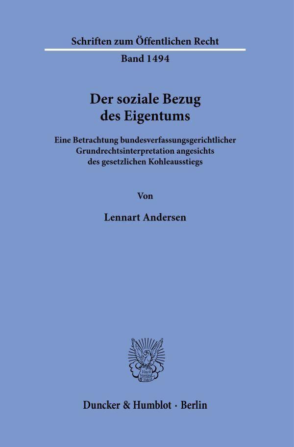Der soziale Bezug des Eigentums.