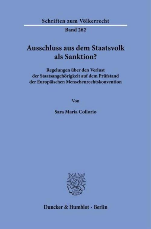 Ausschluss aus dem Staatsvolk als Sanktion?