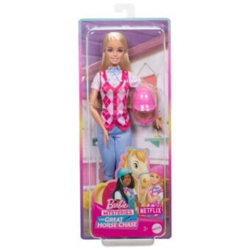 Barbie Mysteries: Das geheimnisvolle Pferdeabenteuer \"Barbie Malibu\" Puppe mit Reitkleidung und Zubehör