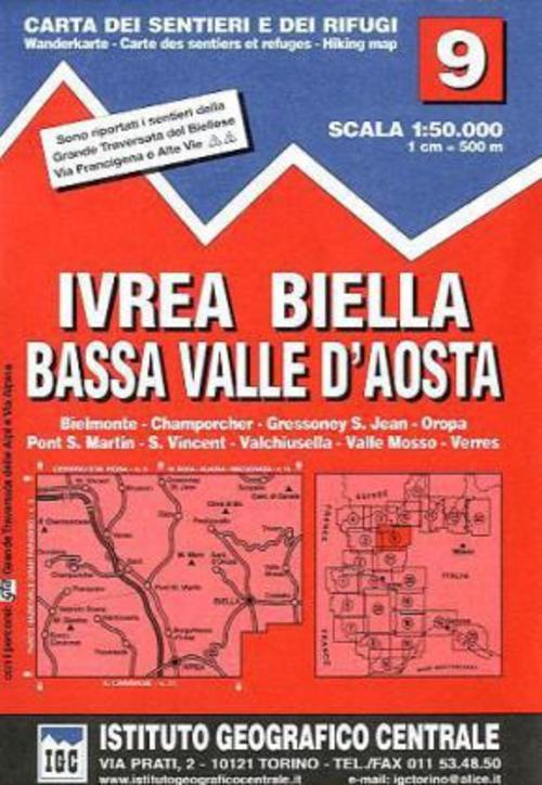 IGC Italien 1 : 50 000 Wanderkarte 9 Val d'Aosta