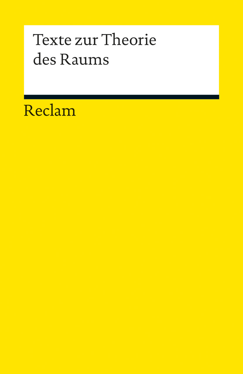 Buchcover: Texte zur Theorie des Raums