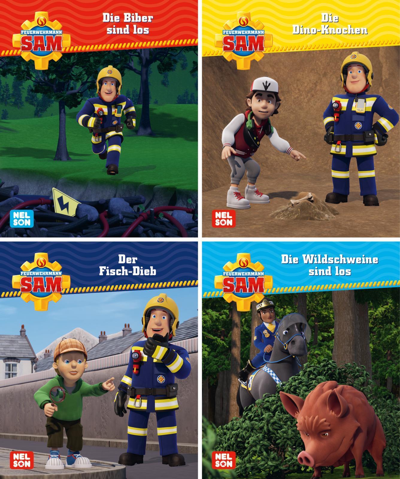 Nelson Mini-Bücher: Feuerwehrmann Sam 25-28