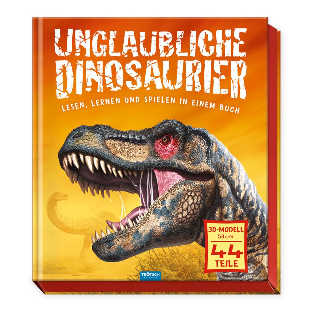 TRÖTSCH - Box 3D-Steckset Unglaubliche Dinosaurier| Ab 8 Jahren