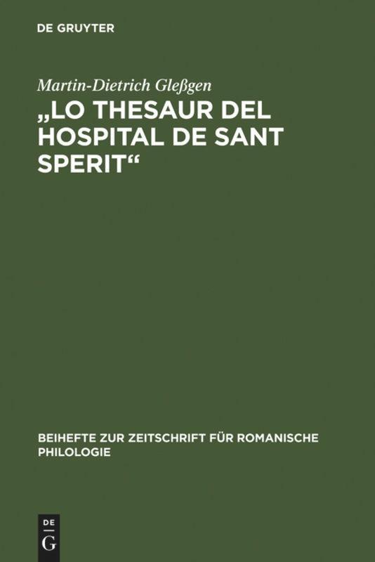 \"Lo Thesaur del Hospital de Sant Sperit\"