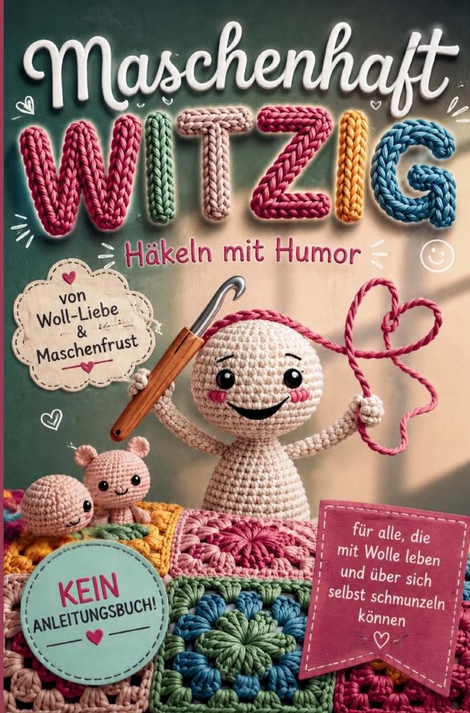 Maschenhaft witzig: von Woll-Liebe & Maschenfrust | Häkeln mit Humor | Geschenk für Amigurumi-, Granny Square- und Häkelfans