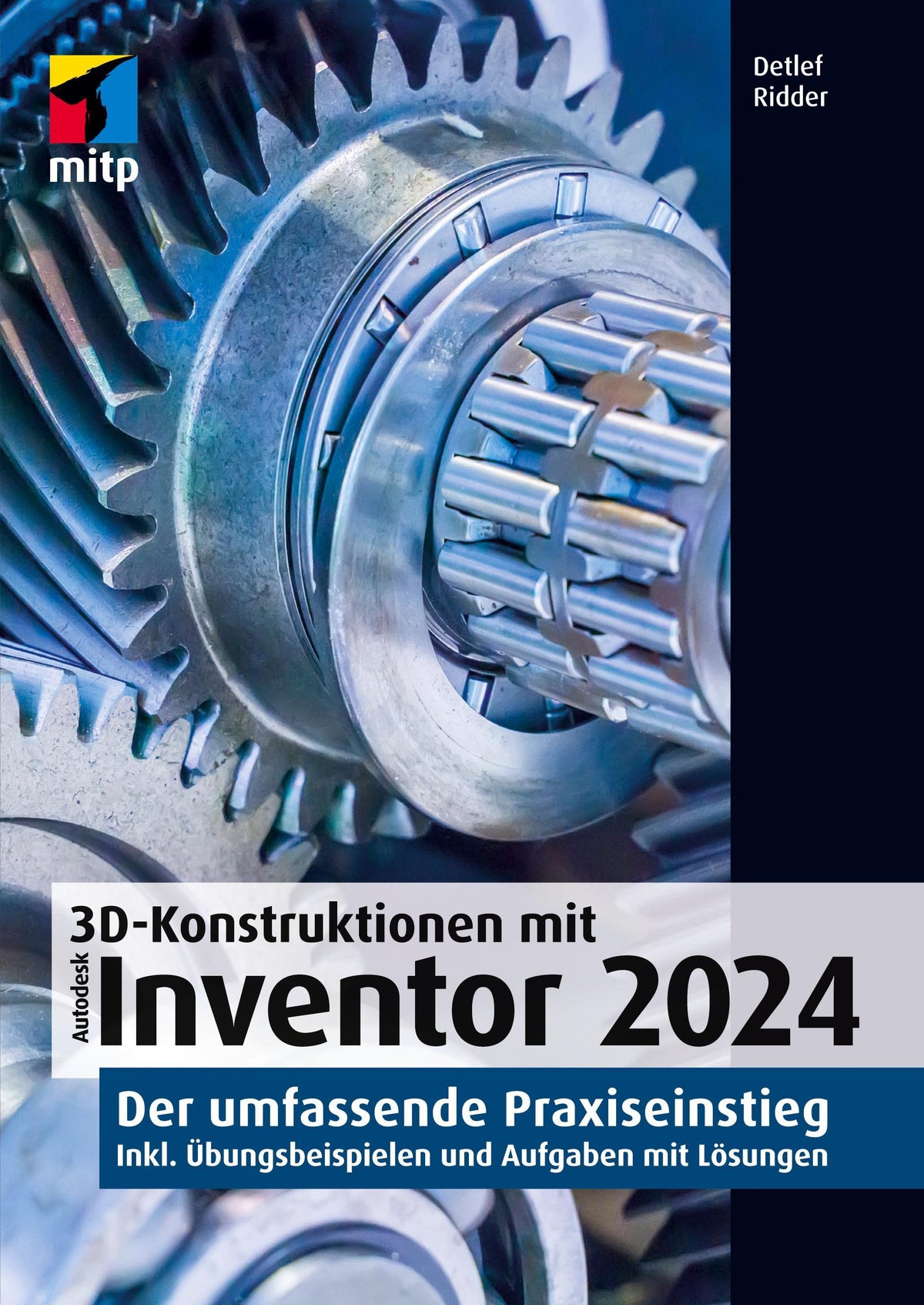 Buchcover: 3D-Konstruktionen mit Autodesk Inventor 2024