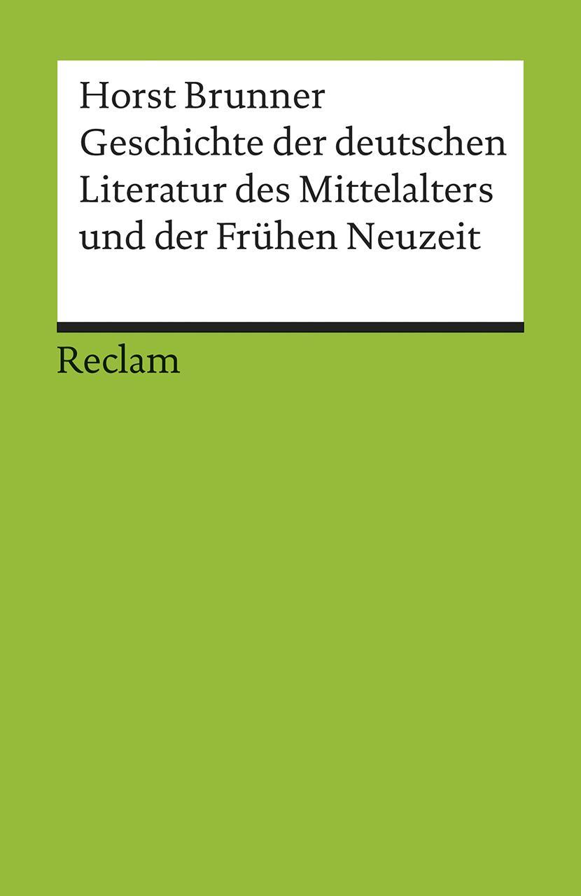Buchcover: Geschichte der deutschen Literatur des Mittelalters und der Frühen Neuzeit im Überblick