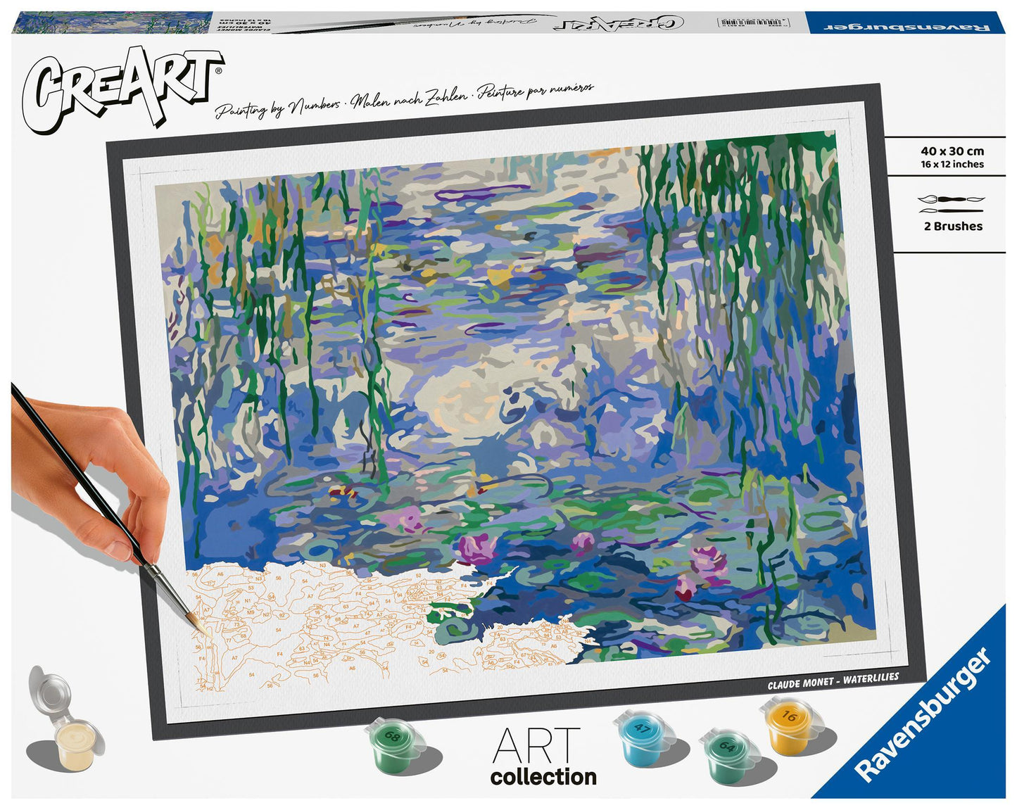 Malen nach Zahlen CreArt Art Collection - Monet: Seerosen