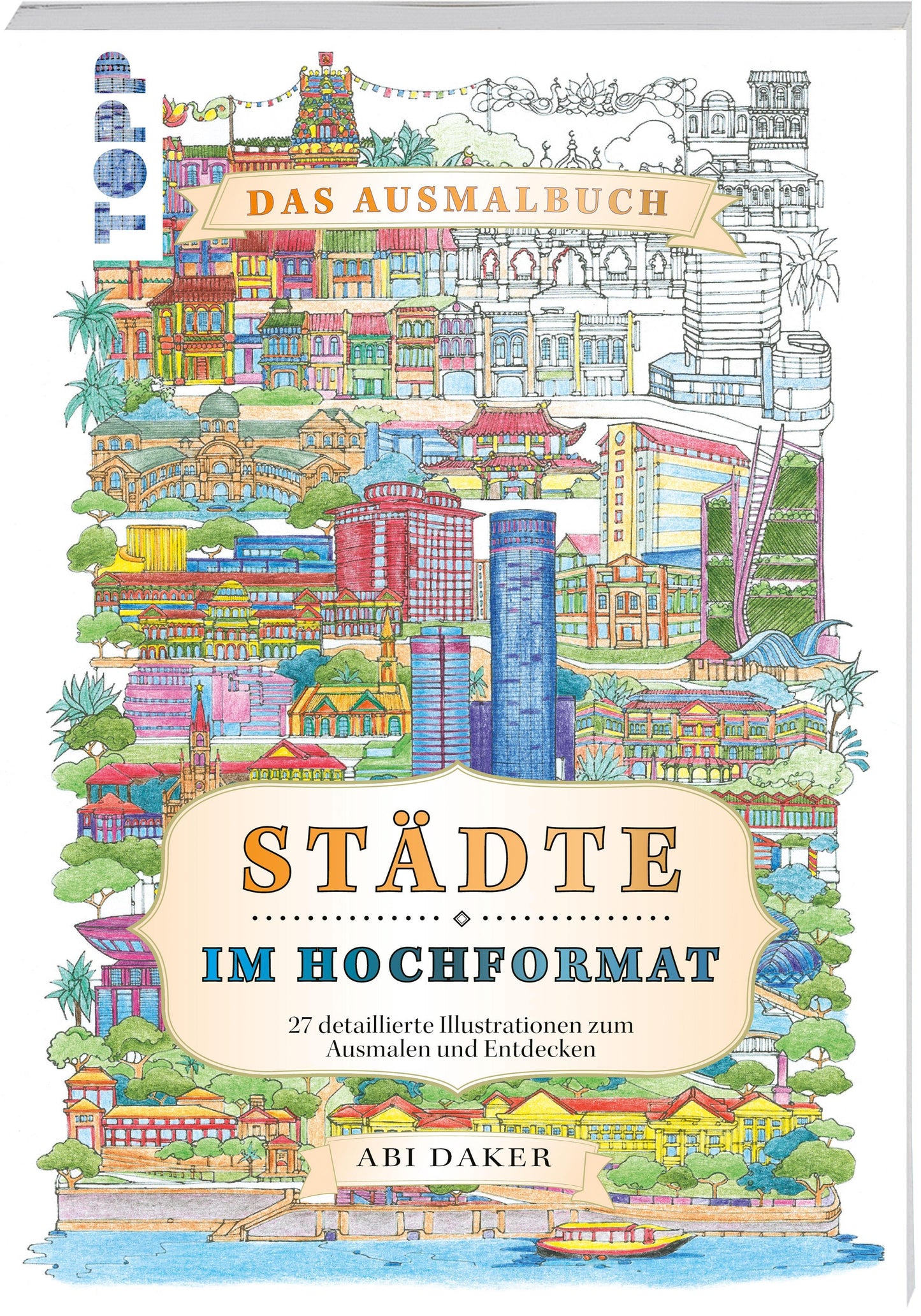 Buchcover: Städte im Hochformat - das Ausmalbuch