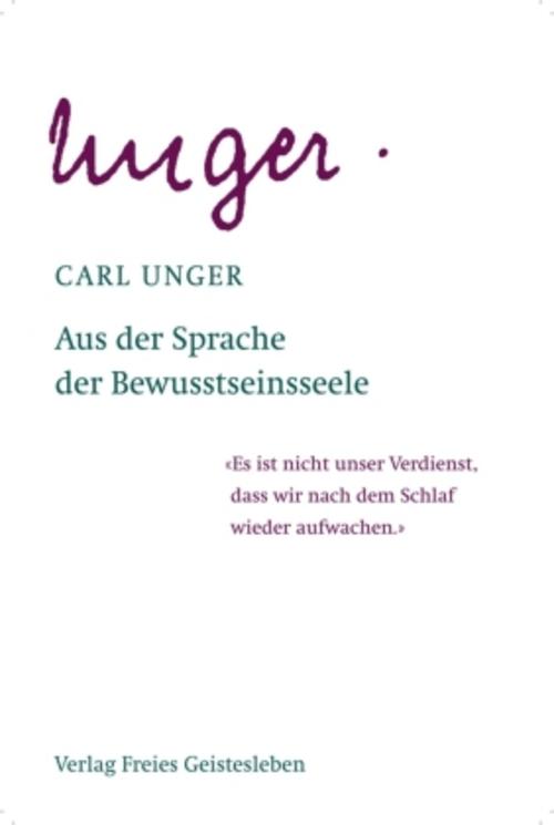 Buchcover: Aus der Sprache der Bewusstseinsseele