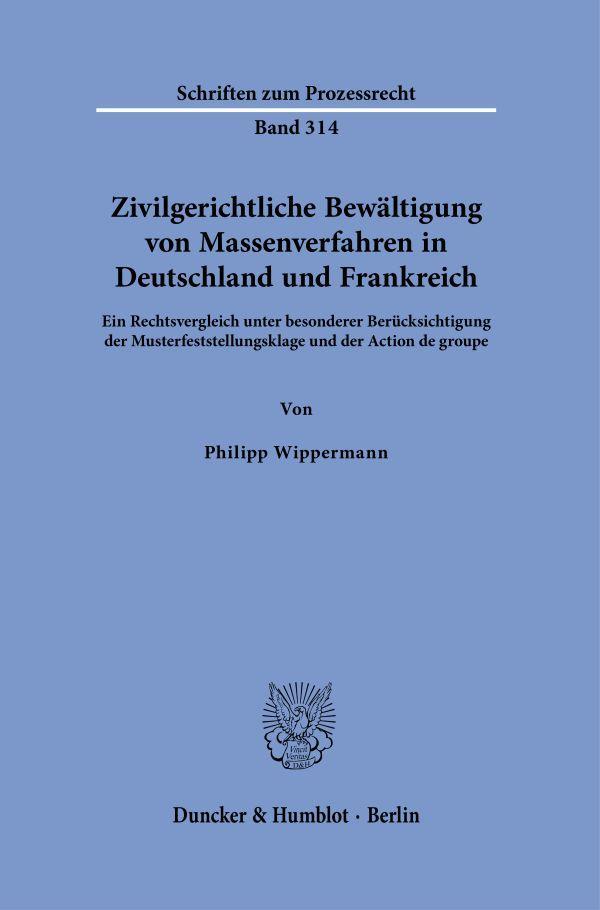 Zivilgerichtliche Bewältigung von Massenverfahren in Deutschland und Frankreich